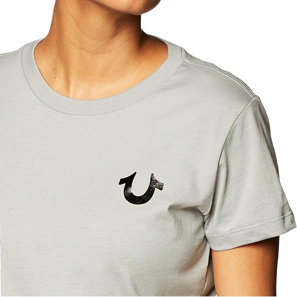 TRUE RELIGION Crafted With Pride Since 2002 Horseshoe LOGO Women’s Fitted Tshirt - Picture 3 of 7